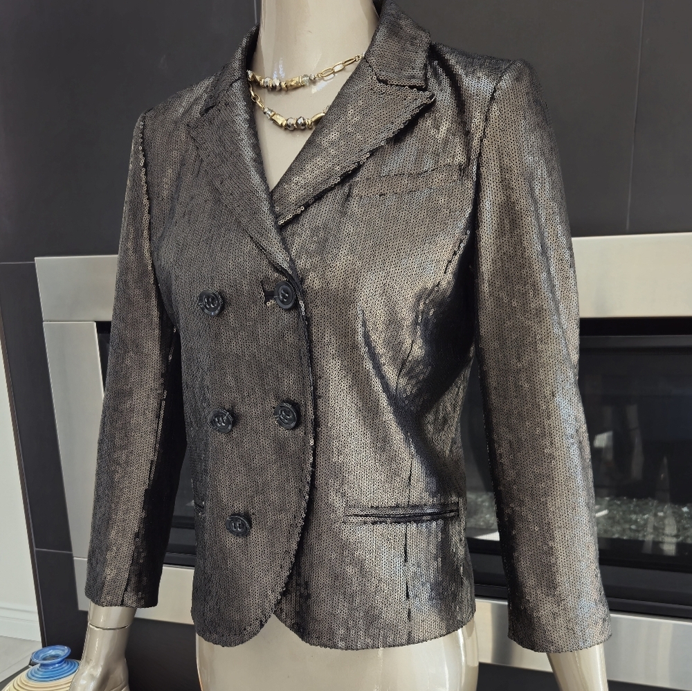 Diane Von Furstenberg Sequin Jacket Sz 10